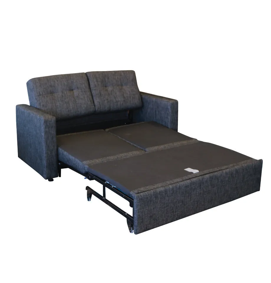 Memphis Sofa Bed - Double Size (Trio Mech.) - NZ Made - Jake Charcoal