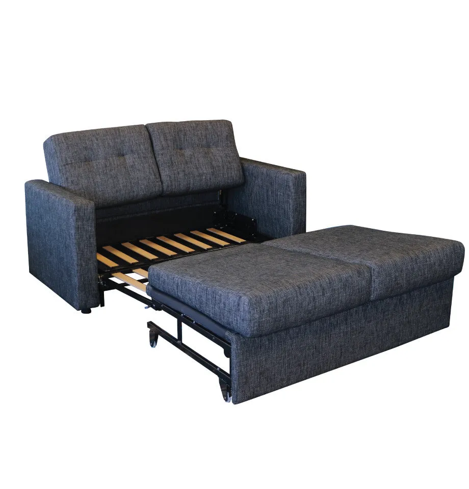 Memphis Sofa Bed - Double Size (Trio Mech.) - NZ Made - Jake Charcoal