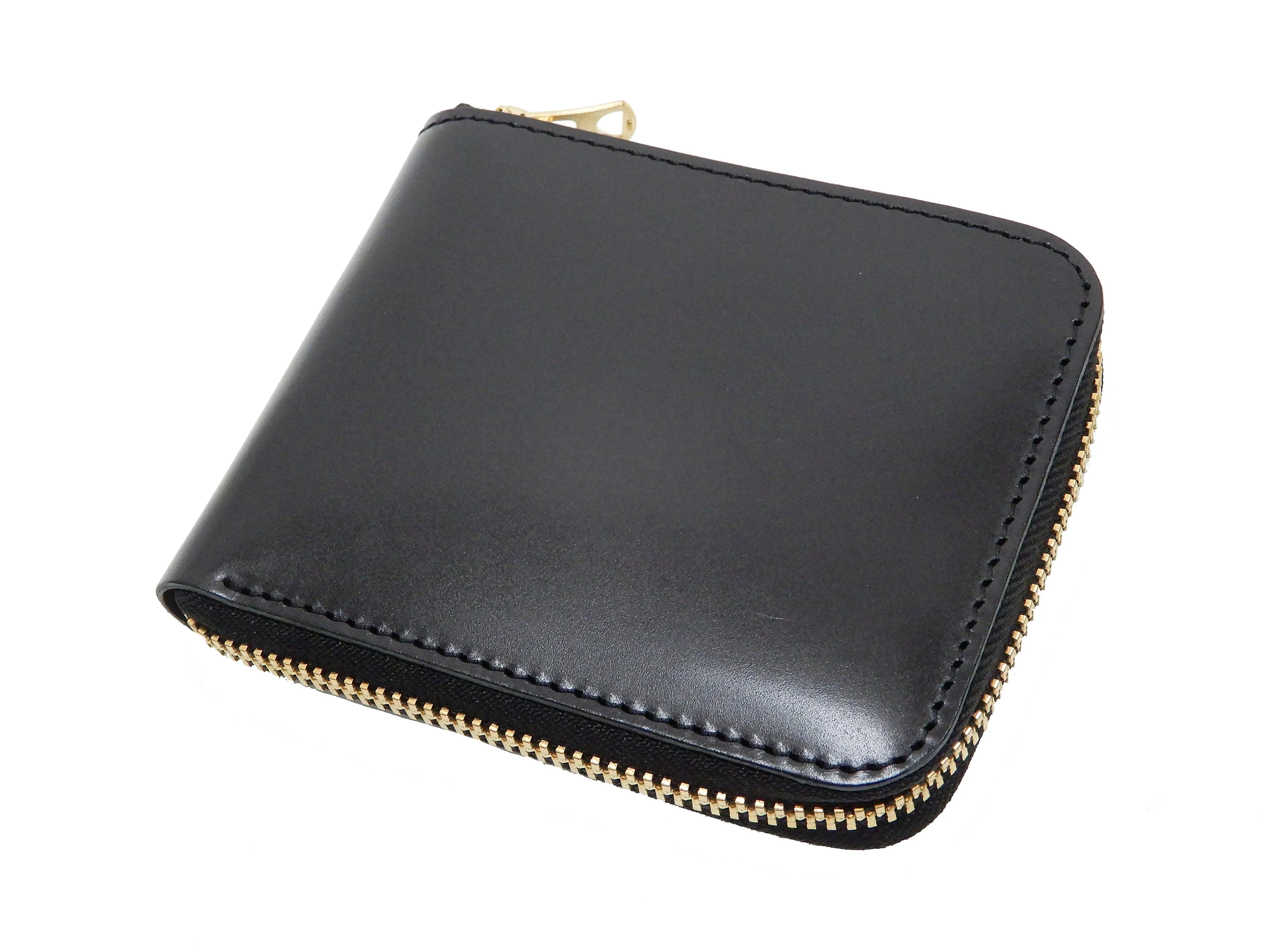Men's Casual Leather Short Wallet Barns Outfitters Cordovan Zip Around Wallet LE-4319 Black