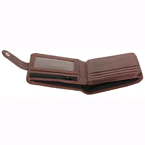 Mens Slim RFID Protected Genuine Leather Card Holder Wallet with Gift Box