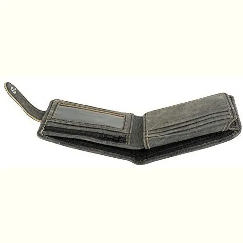 Mens Slim RFID Protected Genuine Leather Card Holder Wallet with Gift Box