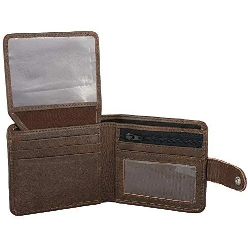 Mens Slim RFID Protected Genuine Leather Card Holder Wallet with Gift Box