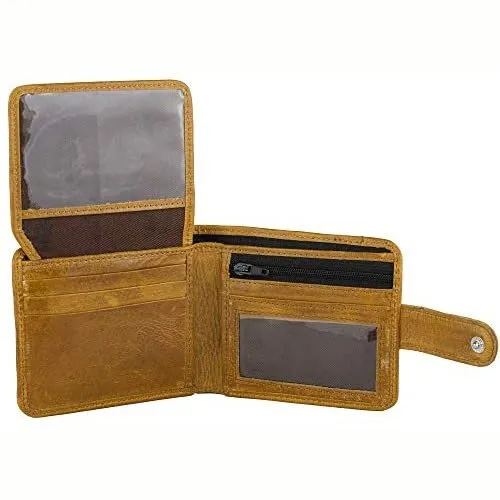 Mens Slim RFID Protected Genuine Leather Card Holder Wallet with Gift Box
