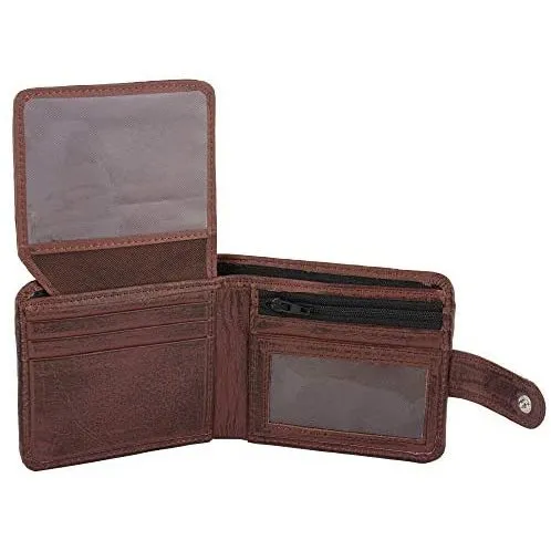 Mens Slim RFID Protected Genuine Leather Card Holder Wallet with Gift Box