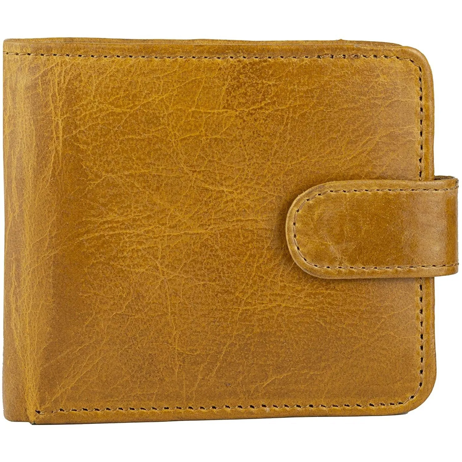 Mens Slim RFID Protected Genuine Leather Card Holder Wallet with Gift Box