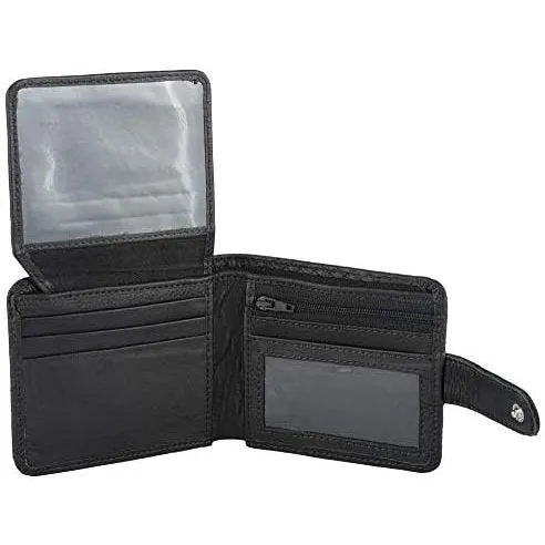Mens Slim RFID Protected Genuine Leather Card Holder Wallet with Gift Box