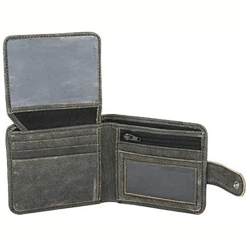 Mens Slim RFID Protected Genuine Leather Card Holder Wallet with Gift Box