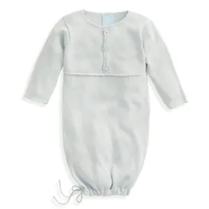 Mercerized Pima Baby Gown -- Blue