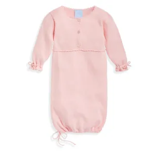 Mercerized Pima Baby Gown -- Pink