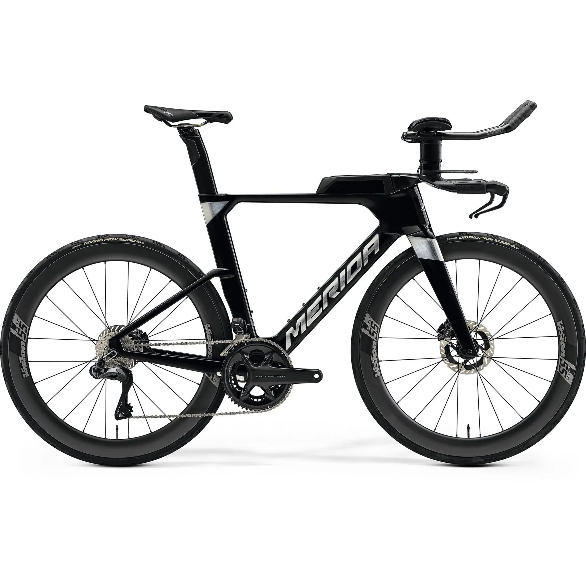 Merida Time Warp Tri Limited Triathlon/Time Trail Bike Metallic Black (Ti-Flash)