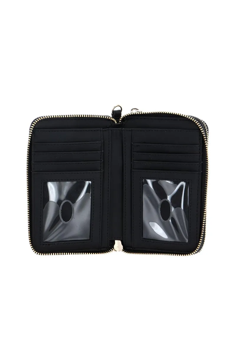 Meridian Slg Medium Zip Around - Black