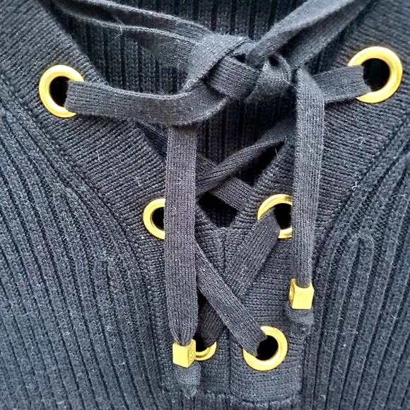 Michael Kors | Black Rib Knit Sweater SZ S