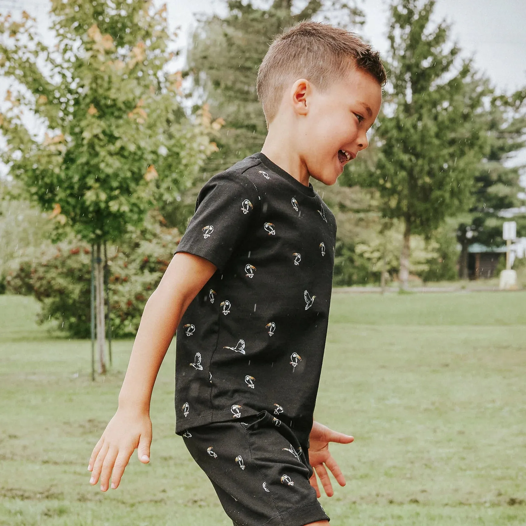 Miles the Label - Toucan Print Shorts - Black