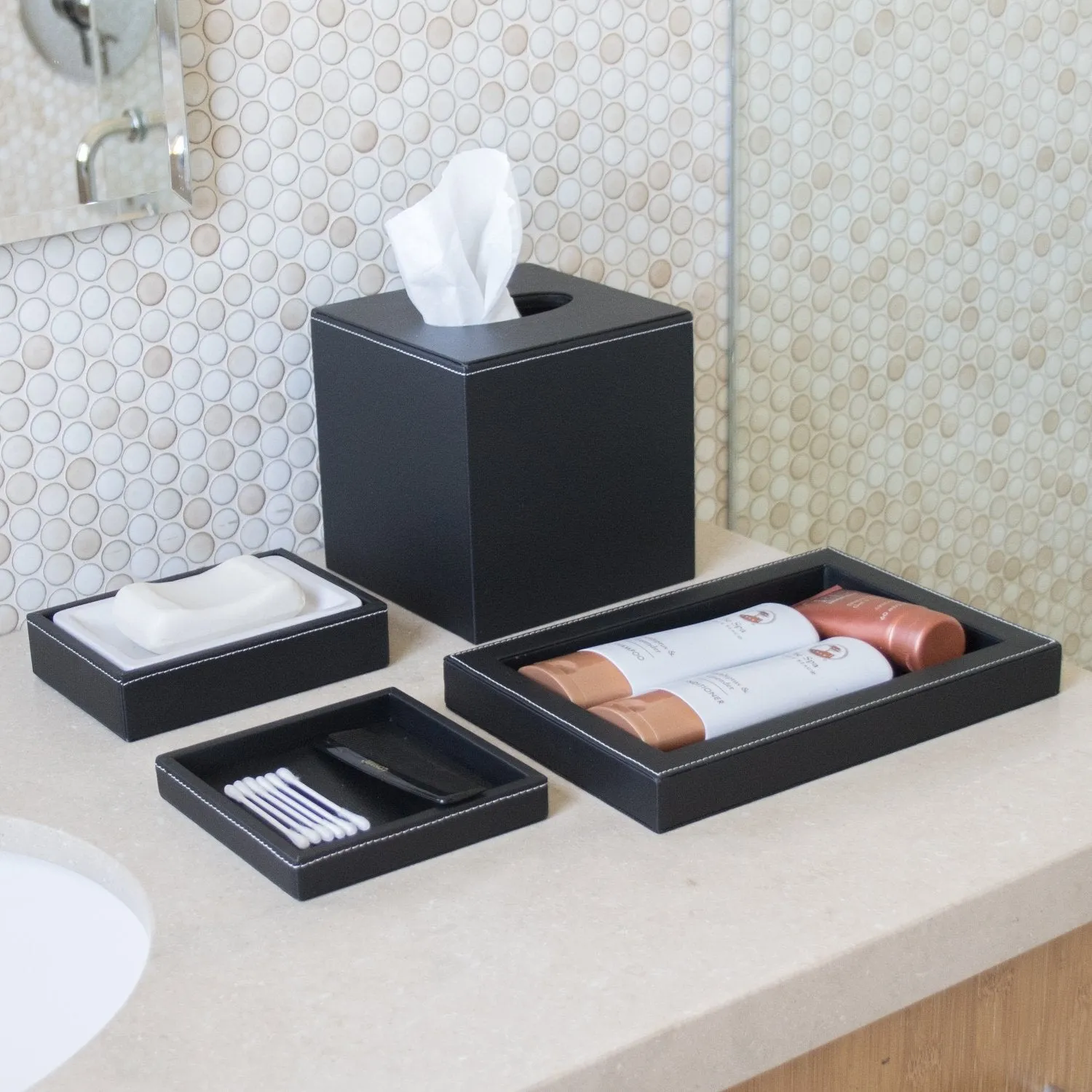 Mini Tray - Black Leatherette