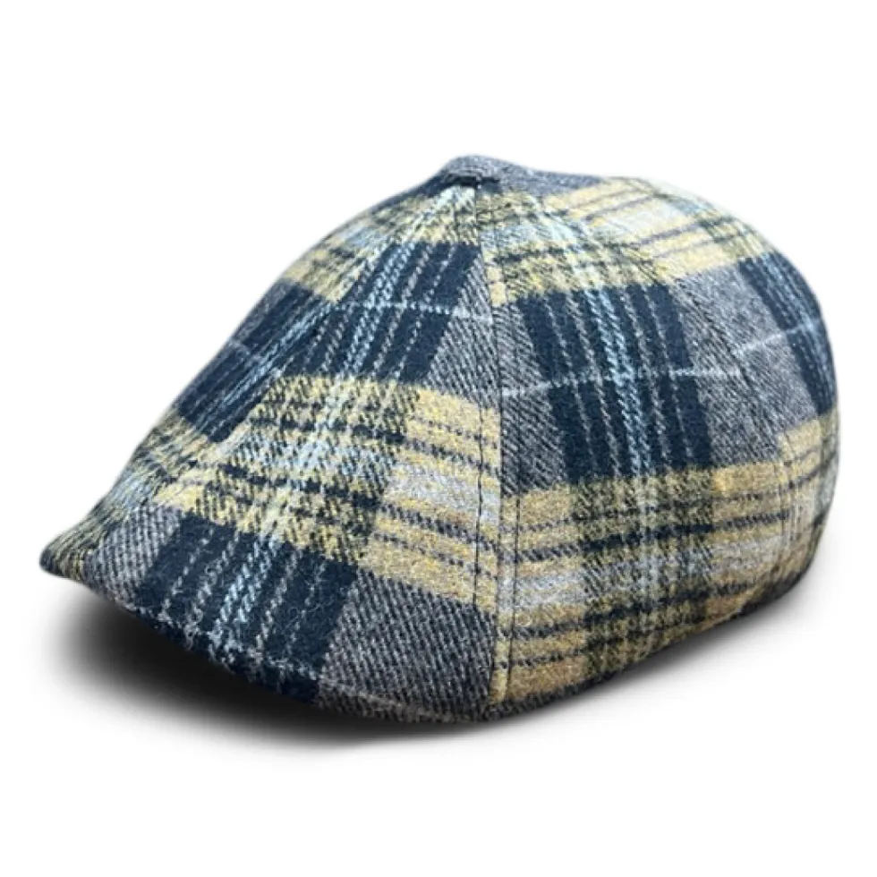 M/L only THE BRUIN PEAKY - GOLD AND BLACK PLAID