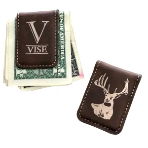 Money Clip - Brown Leatherette