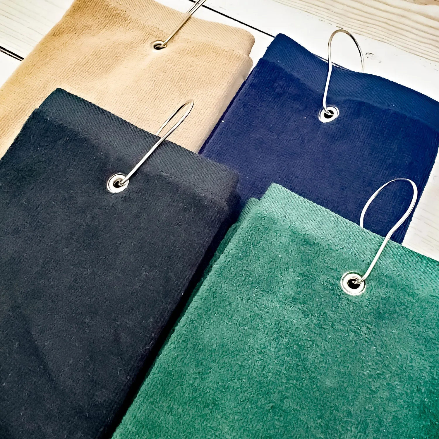 Monogrammed Personalized Golf Towel - Father's Day Gift Set - Gifts for Him - 4 Colors