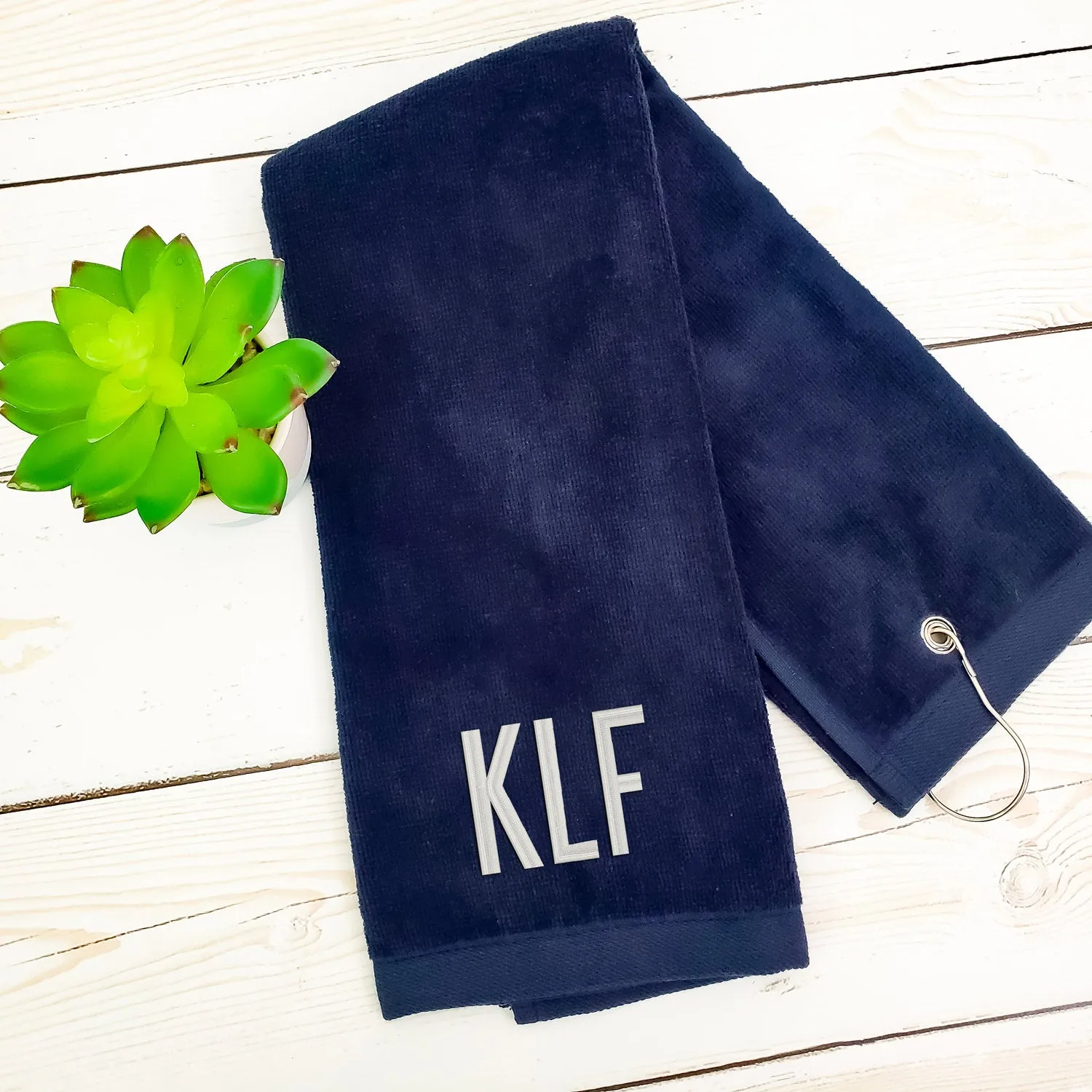 Monogrammed Personalized Golf Towel - Father's Day Gift Set - Gifts for Him - 4 Colors