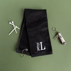 Monogrammed Personalized Golf Towel - Father's Day Gift Set - Gifts for Him - 4 Colors