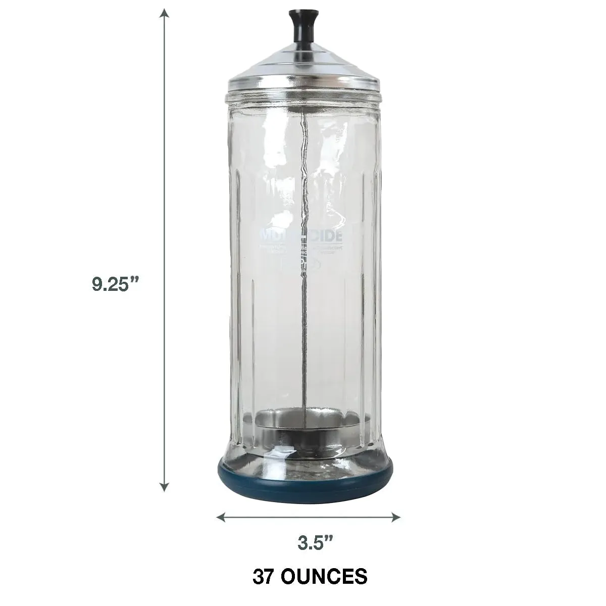 Multi-Cide Tall Glass Jar, for All Hairstyling Tools Including Brushes, Combs & Shears, 37 Oz