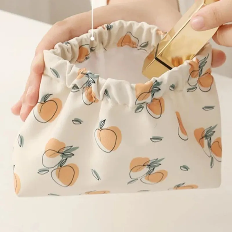 Multi Color Printed Canvas Cosmetics Storage Bag For Girl Students Key Lipstick Makeup Case Organizer Handbag Toiletry Bags