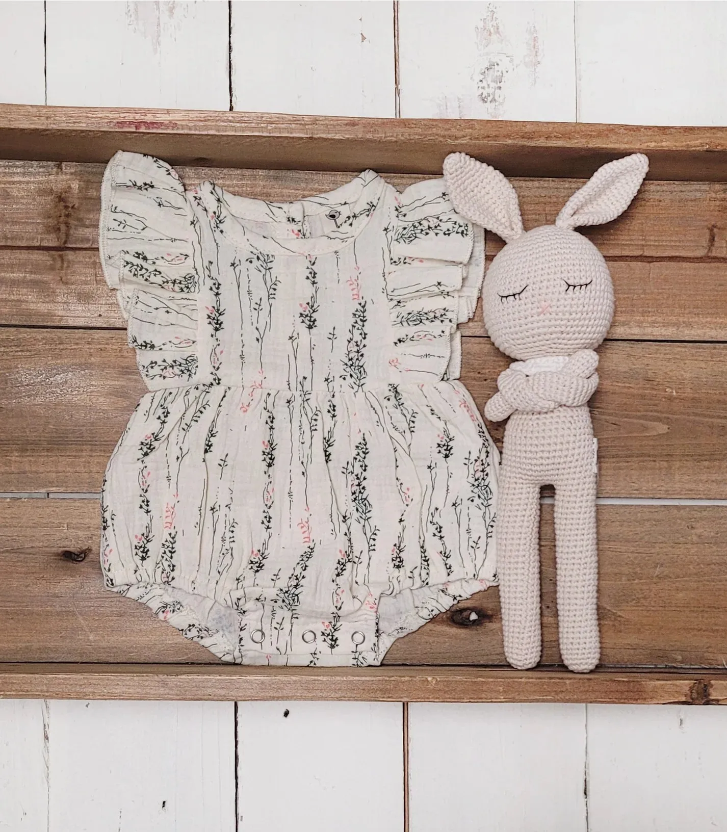 Muslin Romper Short Sleeve