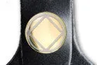 NA Two-side Key Fob with Engraved Gold-finish Clasp Holder
