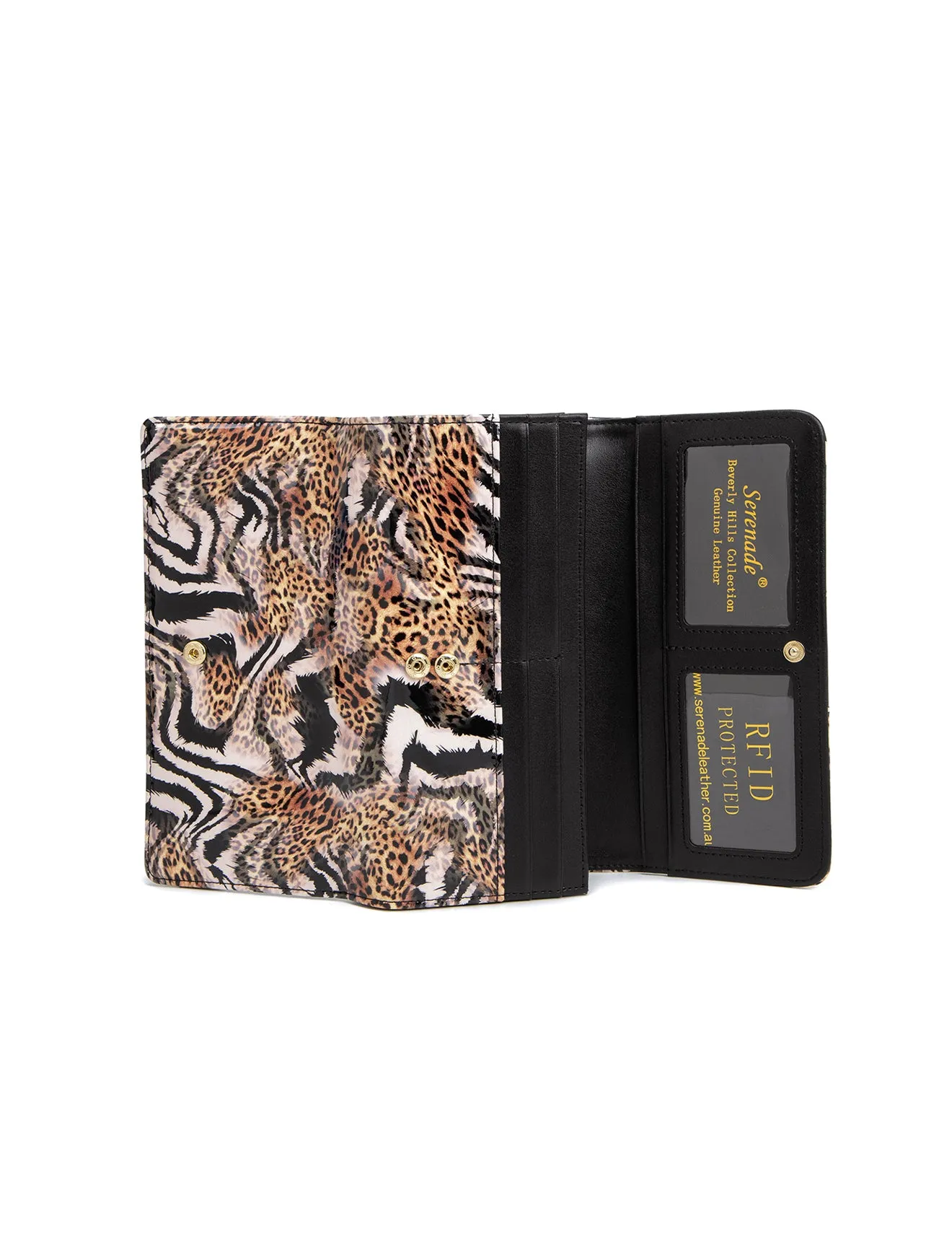 NALA LARGE  PATENT LEATHER WALLET WITH RFID- WSF501
