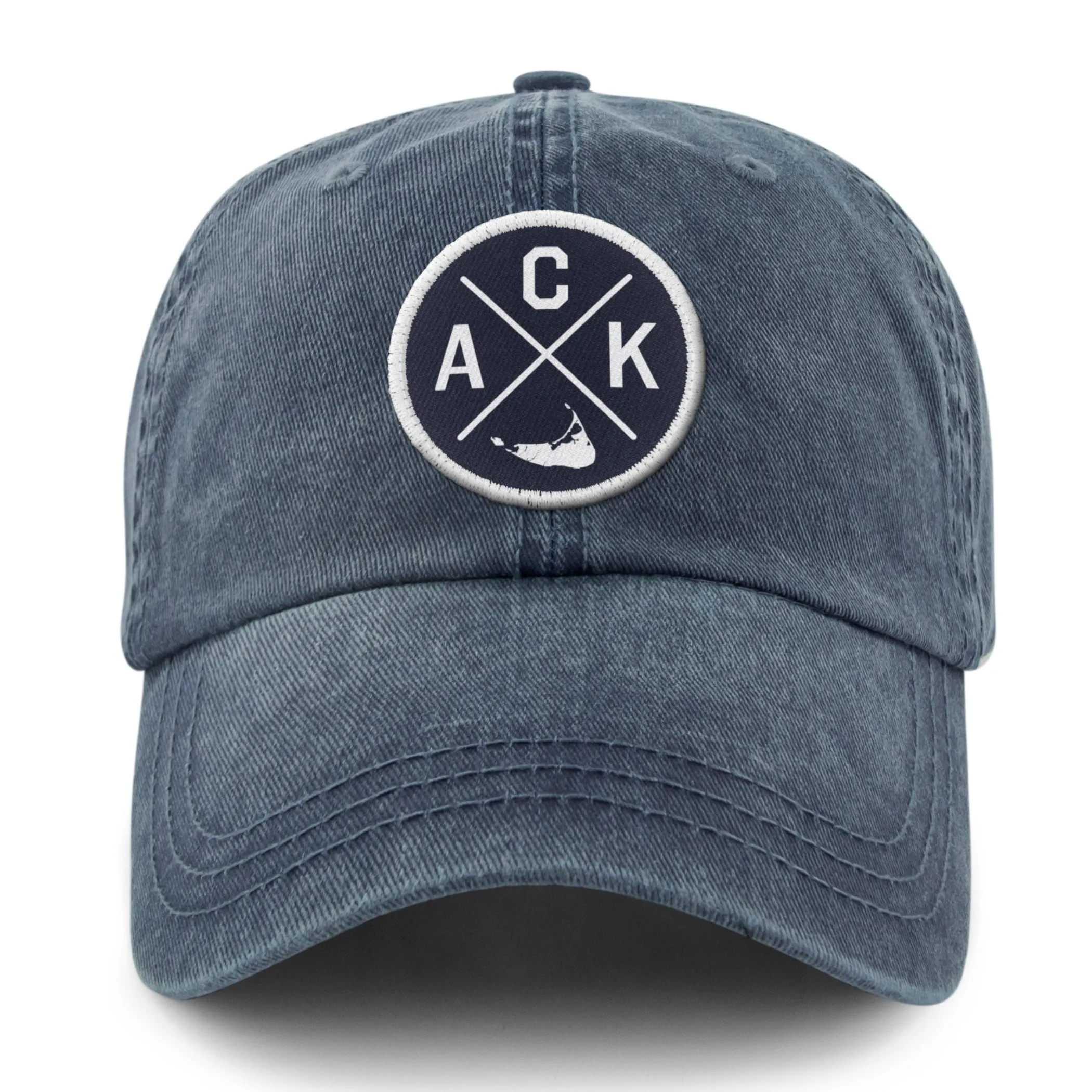 Nantucket ACK Emblem Washed Dad Hat