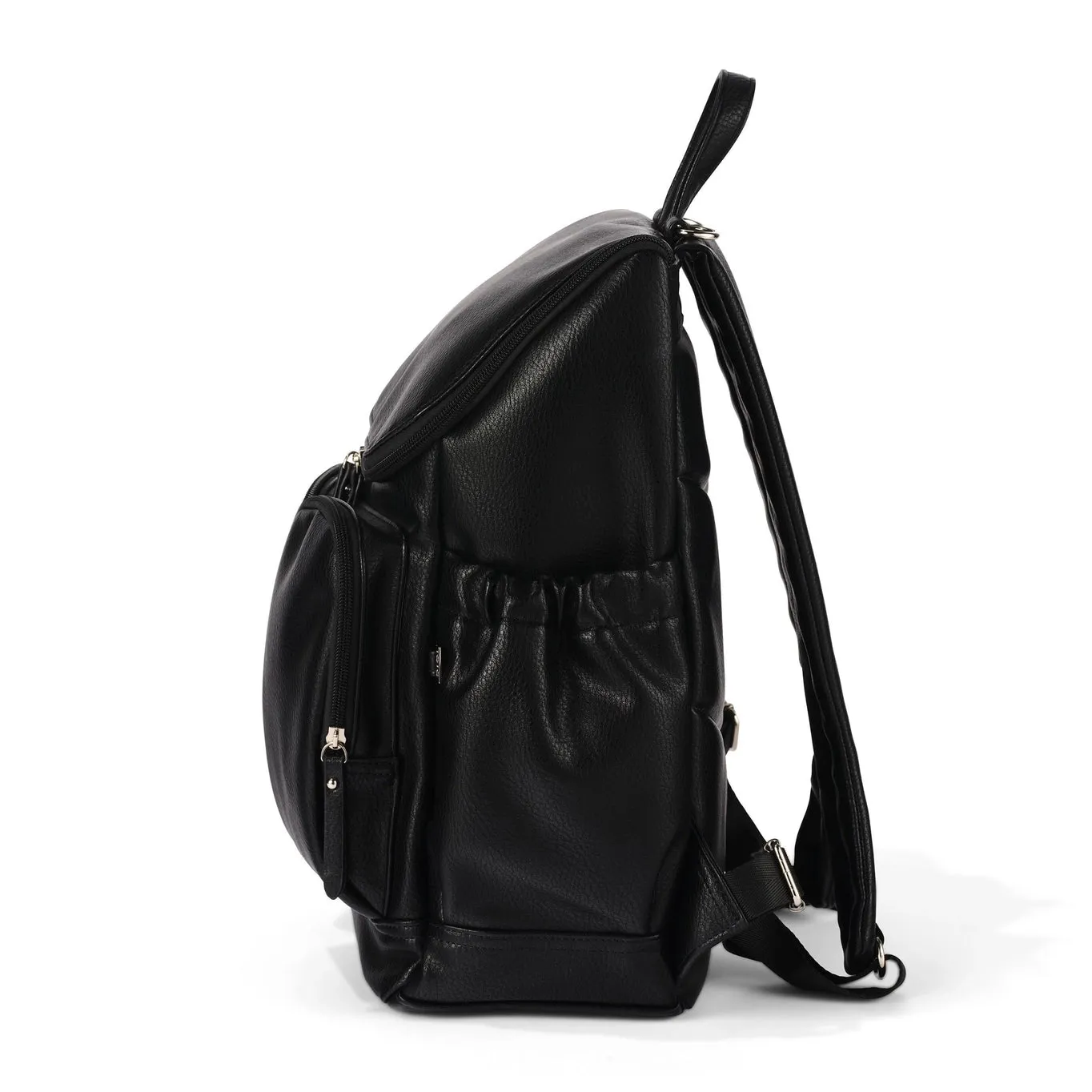 Nappy Backpack l  Black Dimple Vegan Leather