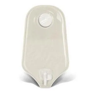 Natura® Two-Piece Urostomy Pouch, Flange 2-1/4" (57mm), Transparent 10" (25.4cm), Accuseal® Tap - Box of 10
