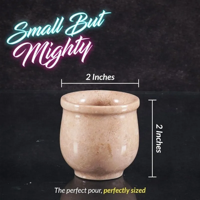 Natural Marble Tequila Shot Glasses