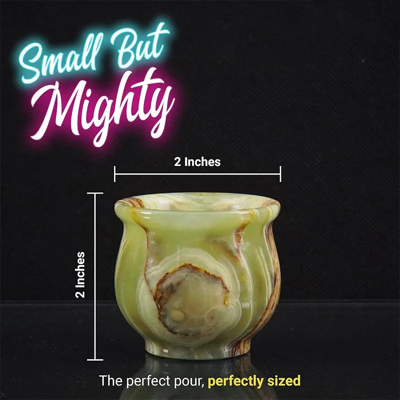 Natural Marble Tequila Shot Glasses