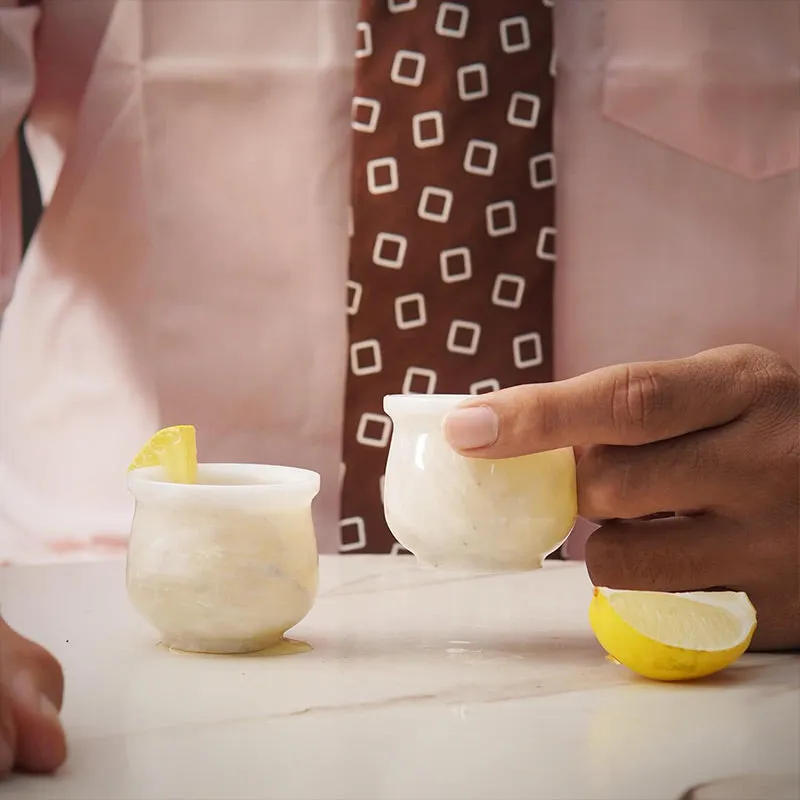 Natural Marble Tequila Shot Glasses