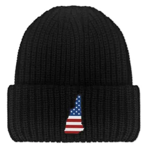 New Hampshire USA Printed Patch Chunky Knit
