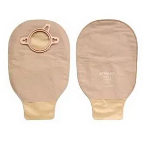 New Image Two-Piece Drainable Mini Pouch, Flange 1-3/4" (44mm), Beige 9" (23cm) - Box of 10