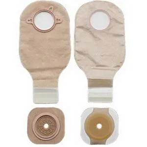 New Image Two-Piece Drainable Ostomy Kit, Cut-to-Fit Stoma up to 1-3/4" (44mm), Flange 2-1/4" (57mm), Non-Sterile,  Lock 'n Roll Closure - Box of 5