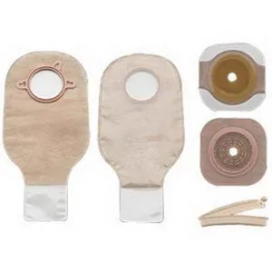 New Image Two-Piece Drainable Ostomy Kit, Cut-to-Fit Stoma up to 1-3/4" (44mm), Flange 2-1/4" (57mm), Sterile,  Clamp Closure - Box of 5