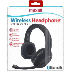 New Maxell wireless bluetooth headphones with boom mic