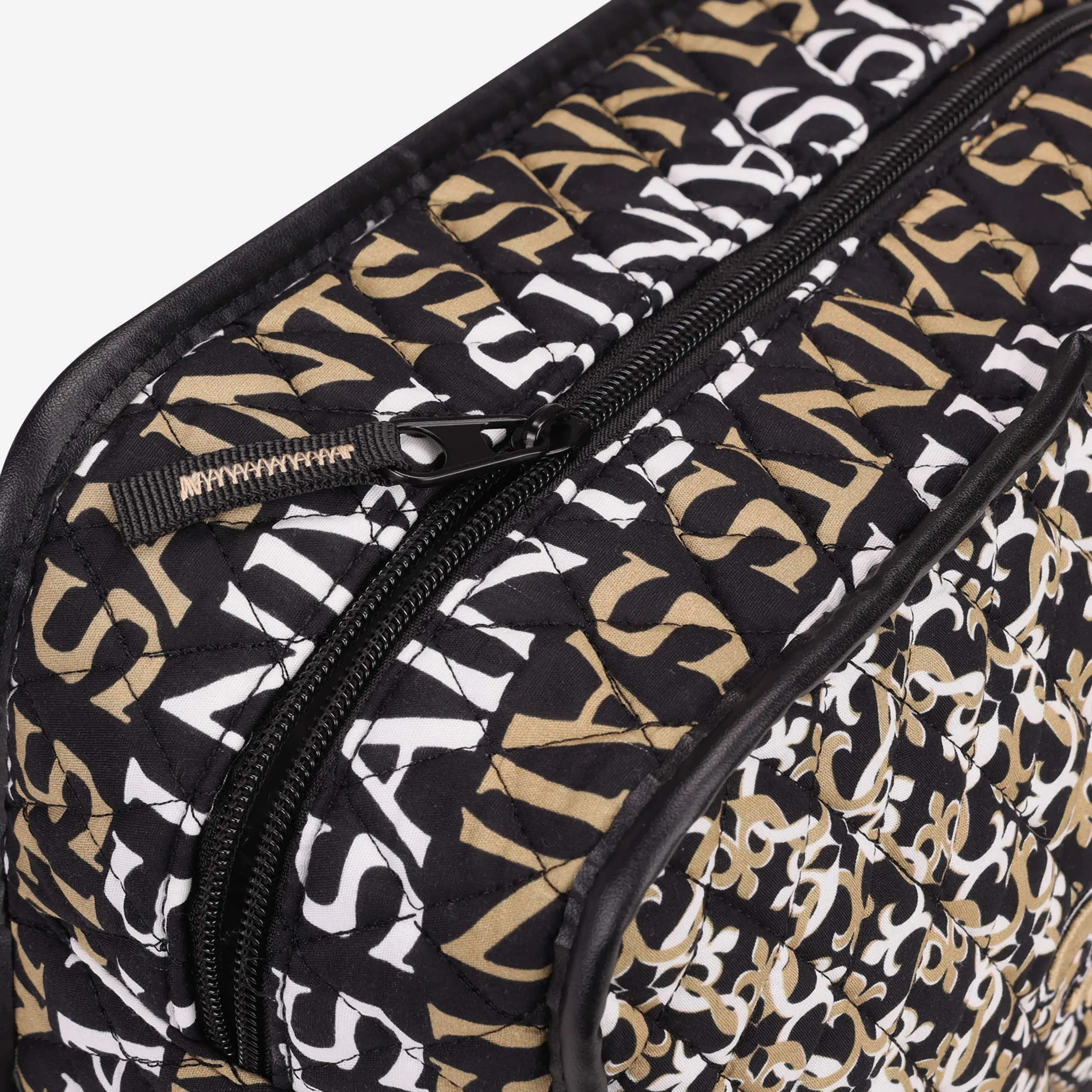 New Orleans Saints Quilted Printed Cosmetic Bag