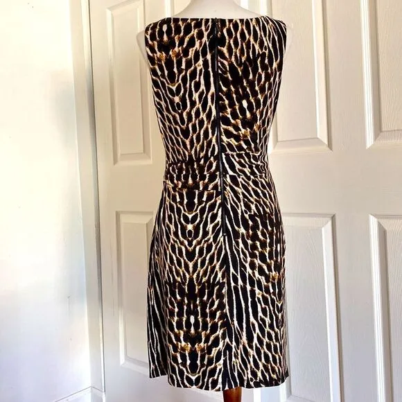 New Vince Camuto Sheath Asymmetrical Sleeveless Dress knee length