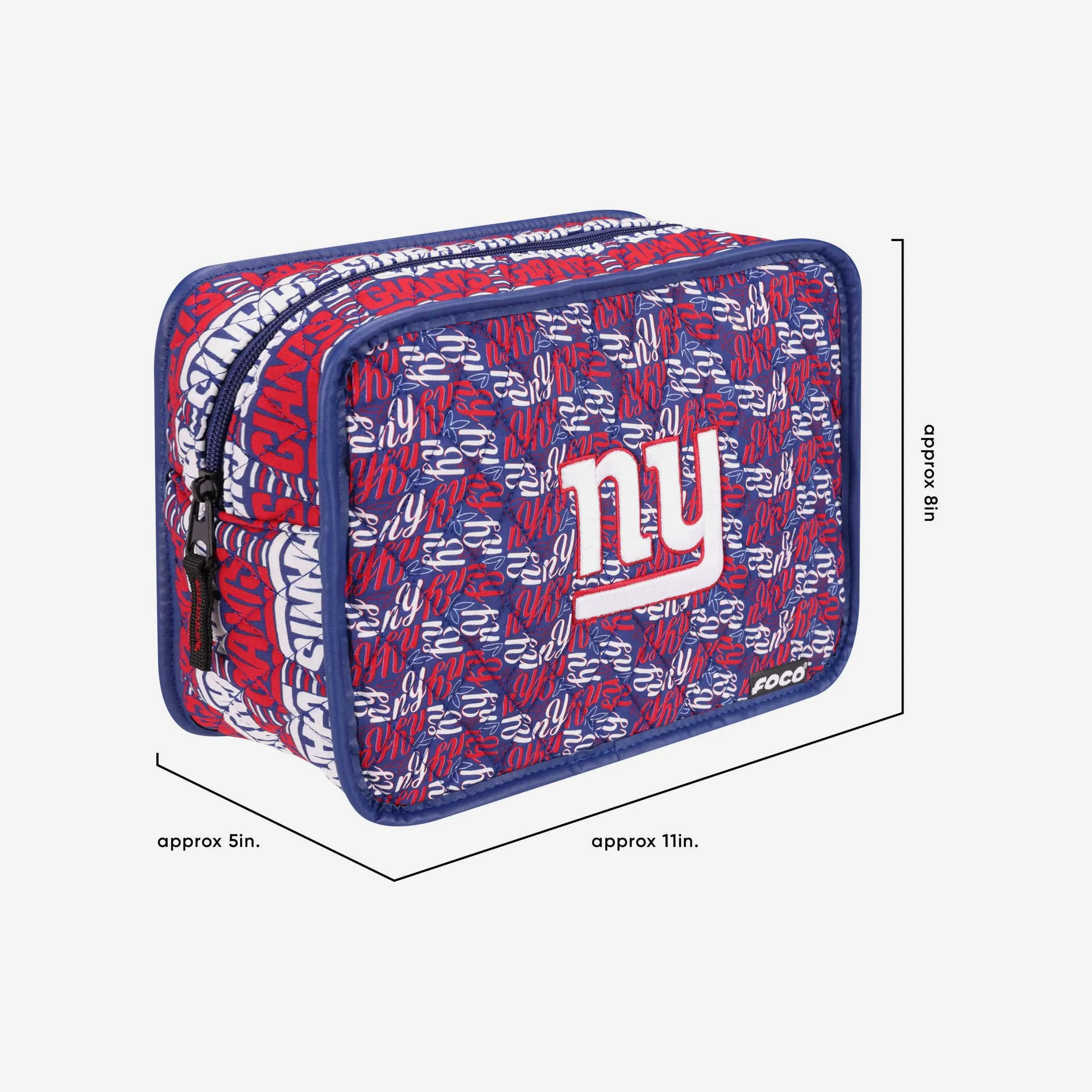 New York Giants Quilted Printed Cosmetic Bag