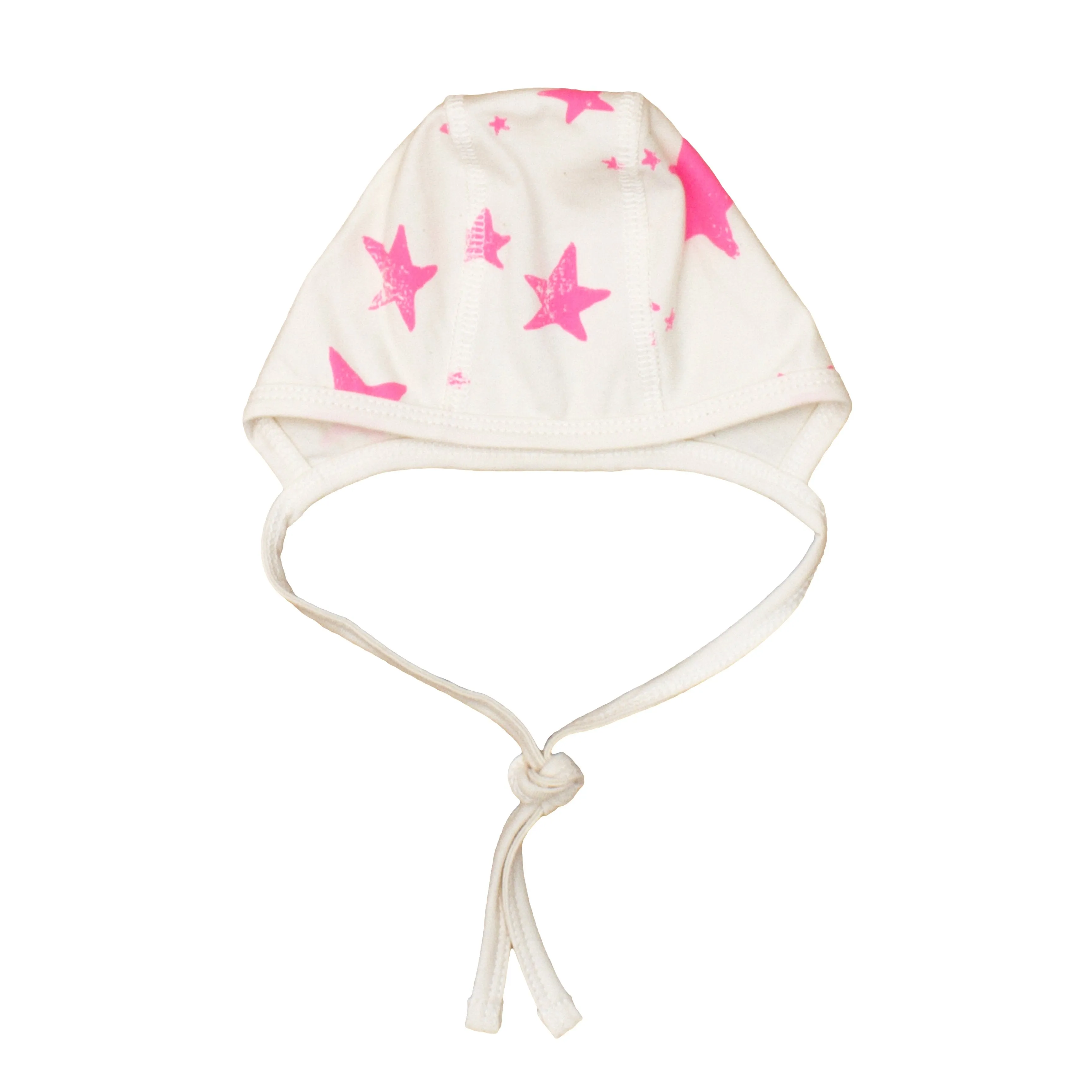 Newborn Hat // neon pink stars