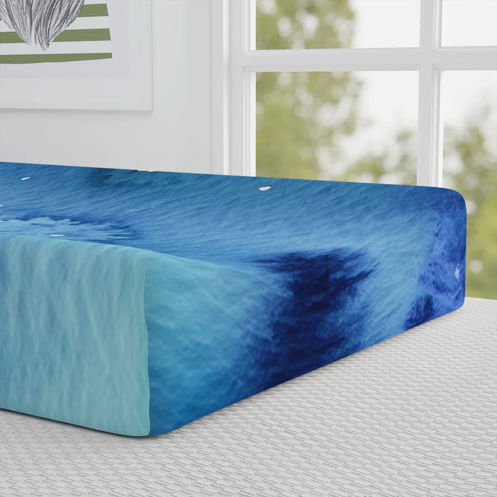 Night Watercolor Baby Changing Pad Cover
