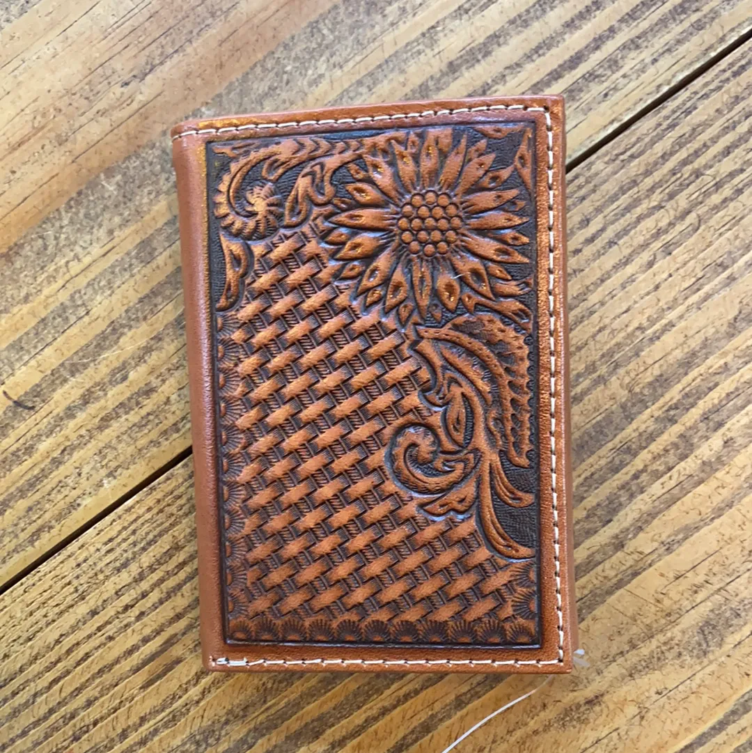 Nocona Sunflower Tri-Fold Wallet