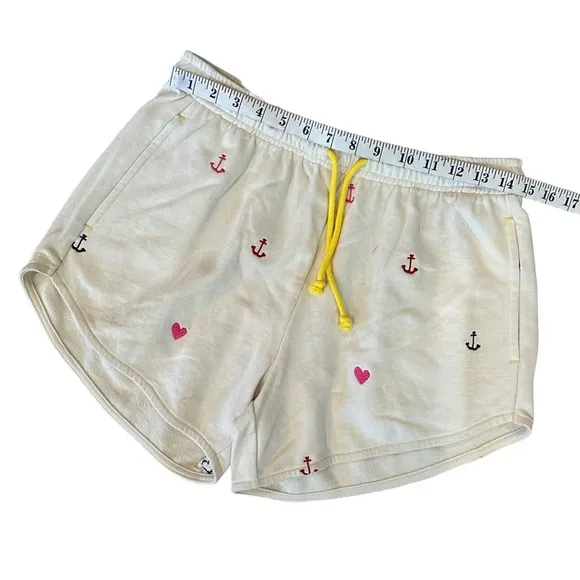 NWT Kerri Rosenthal Hearts &amp; Anchors Embroidered Shorts Small S