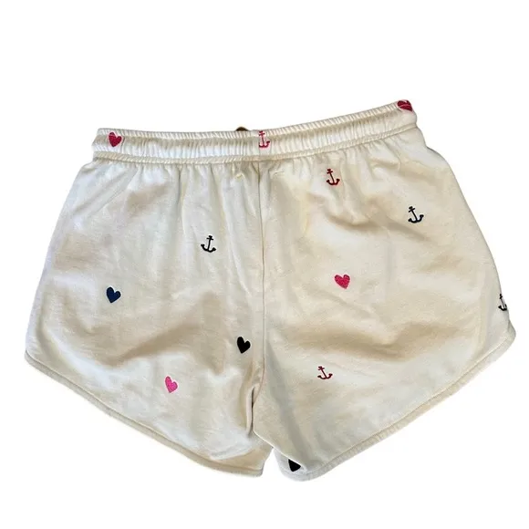 NWT Kerri Rosenthal Hearts &amp; Anchors Embroidered Shorts Small S