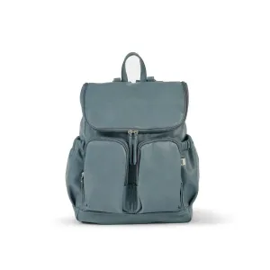 OiOi Signature Vegan Leather Nappy Backpack - Blue