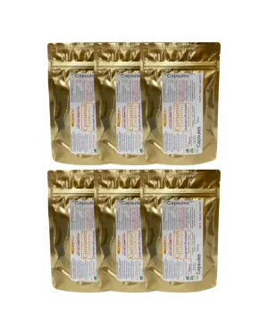 One Year Supply of Turmeric Supplement Capsules- Curcumin, Quercetin, Bromelain, & Piperine  (6 Pouches, 720 Capsules)