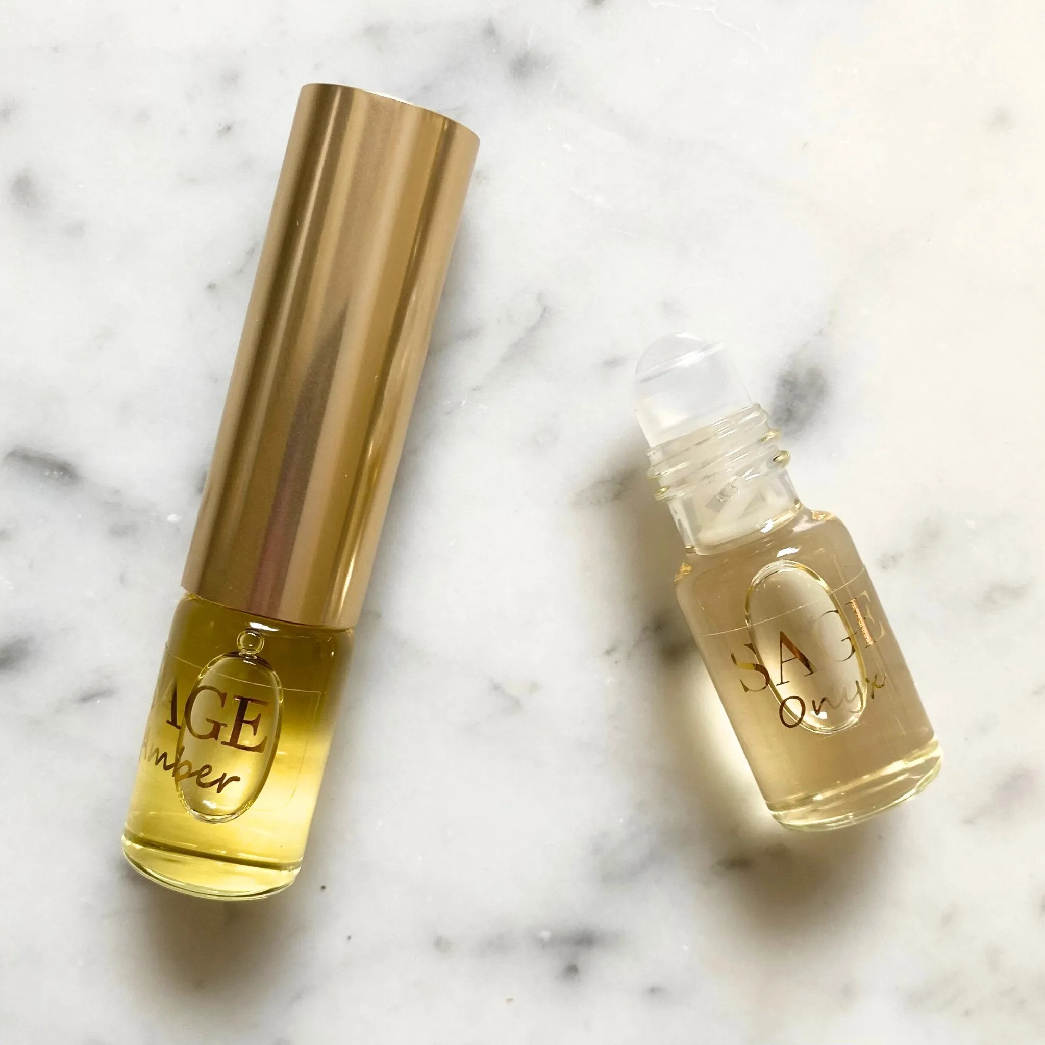 Onyx & Amber Organic 1/4 oz Eau de Toilette Dual Roll-On by Sage